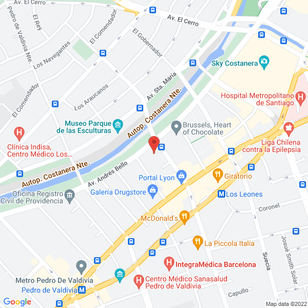 Map of Nueva Lyon Apartments