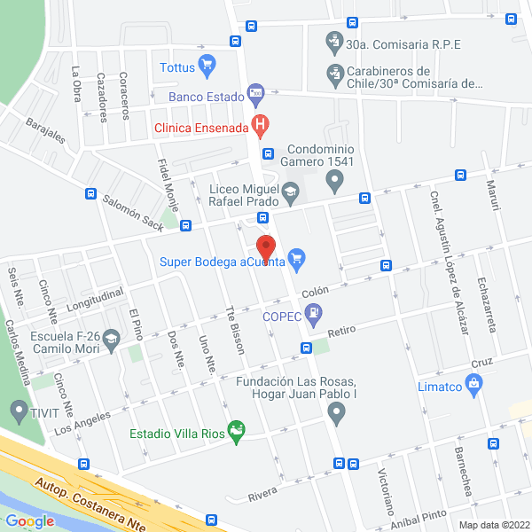 Map of Parabrisas Plus - Car