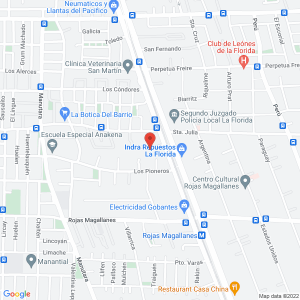 Map of Pestop Fumigaciones