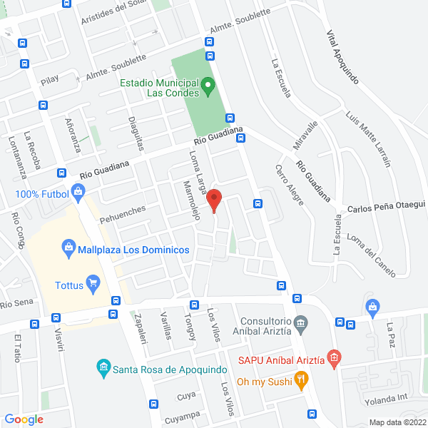 Map of Piscinas Canal