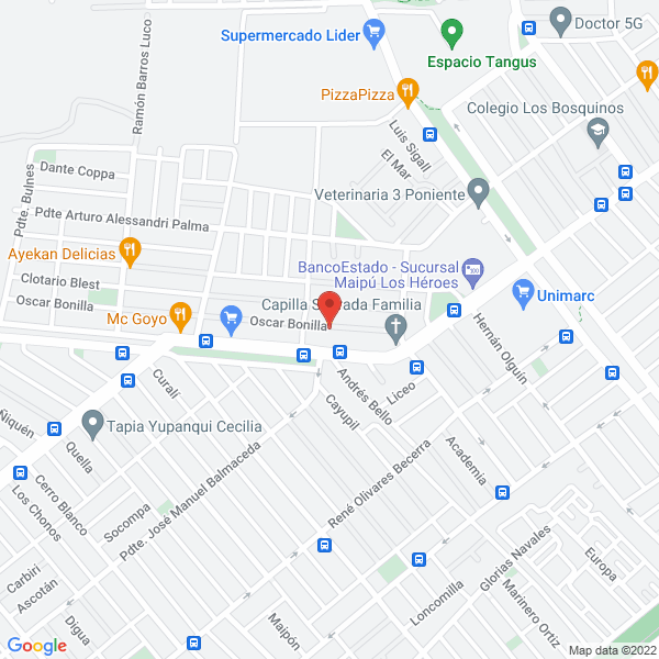 Map of Perrucan Chile