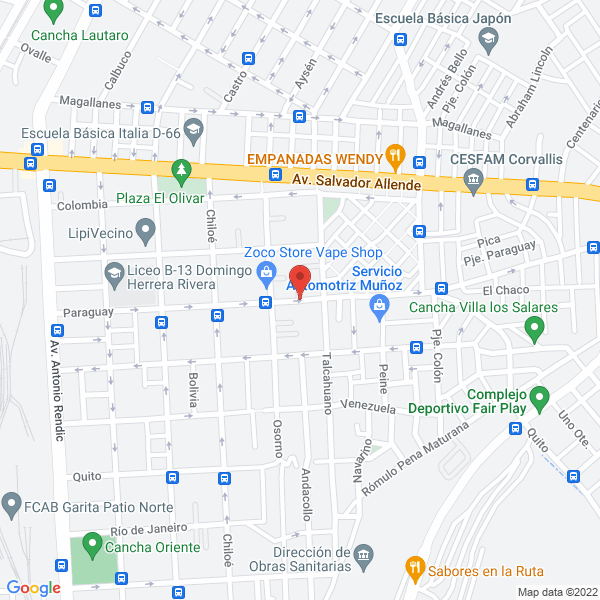 Map of Productos Congelados Nortemar