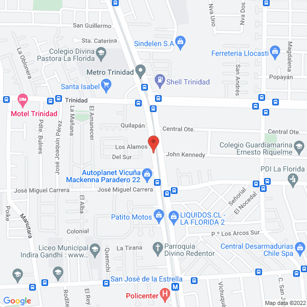 Map of Pet Zone Chile