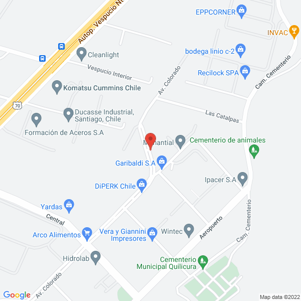 Map of Rinol Hormipul Chile S.A.