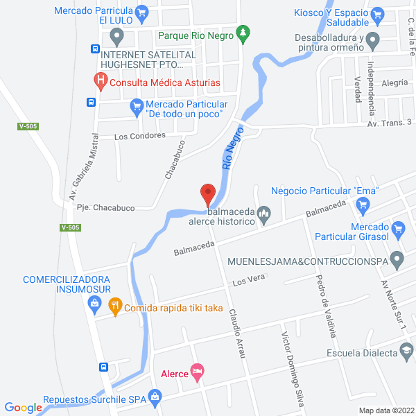 Map of Residencial y Casa de Pensión Balmaceda