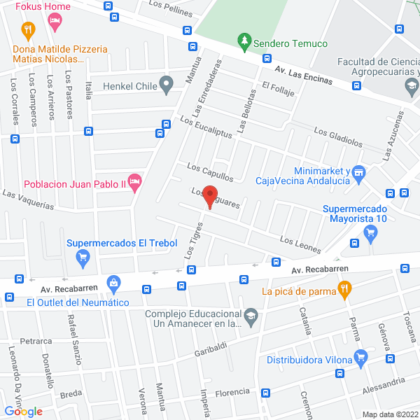 Map of Ricardo Borcoski Valdivia