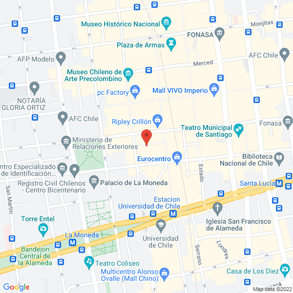 Map of Santander Factoring S.A.