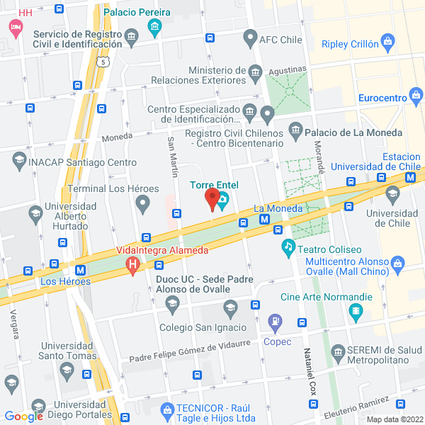 Map of Superintendencia de Valores y Seguros