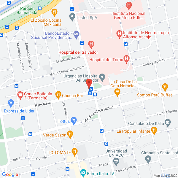 Map of Soc. Médica Gallardo y Zanetta Limitada