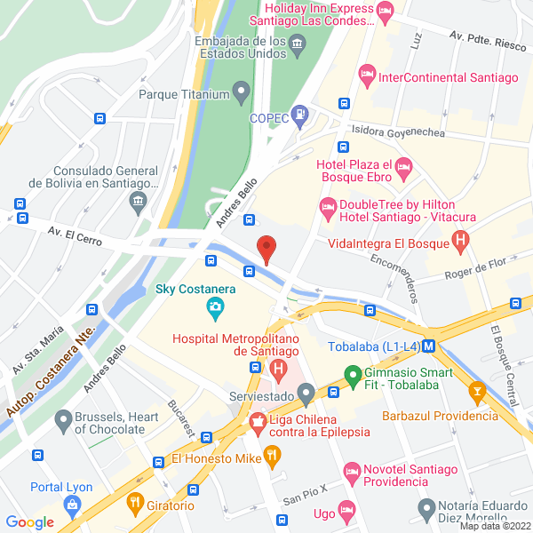 Map of Sociedad Concesionaria Plaza de la Ciudadanía S.A.