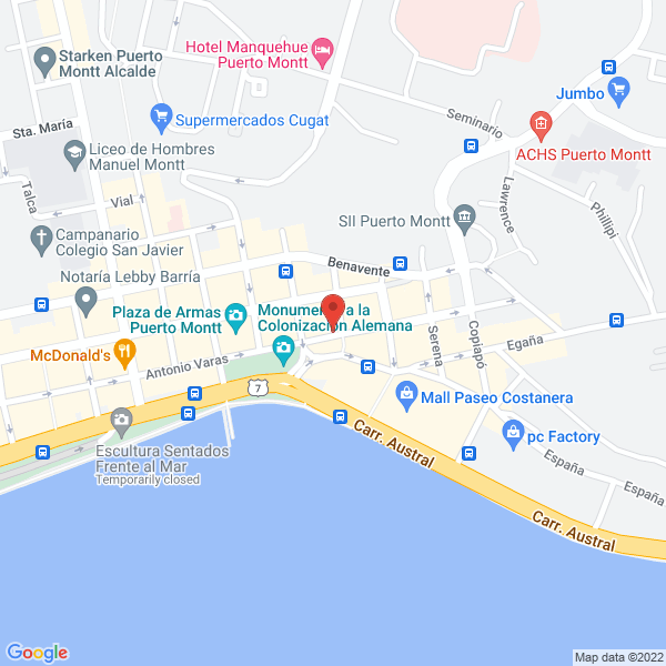 Map of Servicios Odontologicos Zaror - Holmberg Ltda