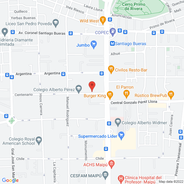 Map of Sala Cuna y Jardín Infantil Luz de Luna