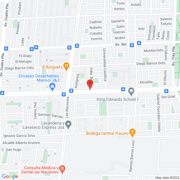 Map of Sala Cuna y Jardin Infantil los Angelitos