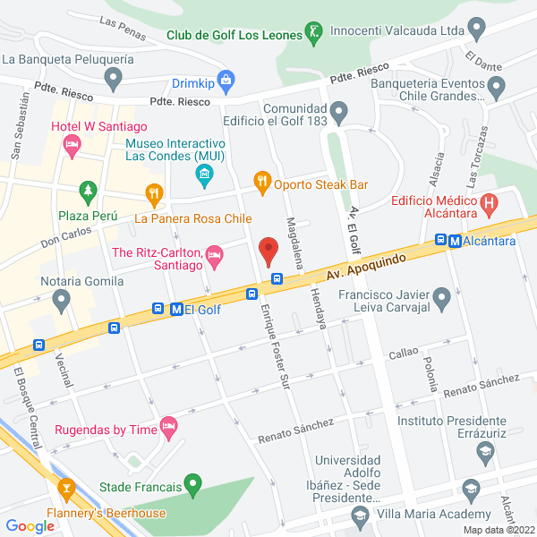 Map of Sociedad Inmobiliaria E Inversiones Santo Domingo Limitada
