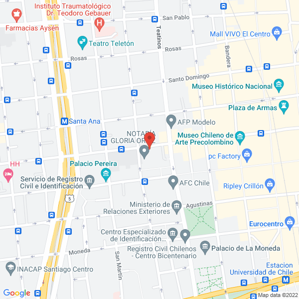 Map of Valdes Albornoz Jorge