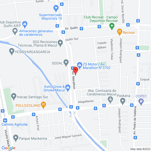 Map of Wsp Servicios Postales S.A.