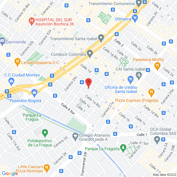 Map of Olga Patricia Rojas Rodriguez - Quiero Clientes