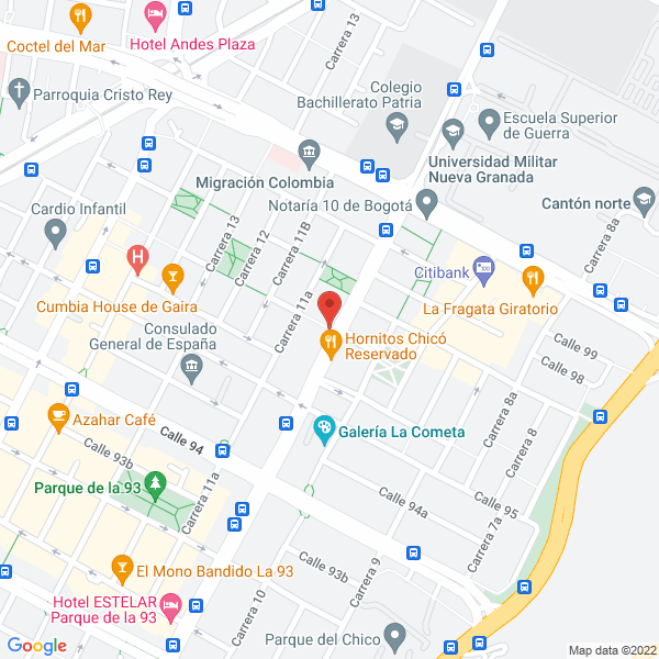 Map of Dr. Francisco A. Forero López