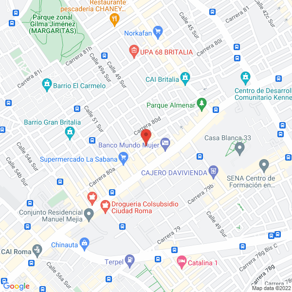 Map of Modistería Danny