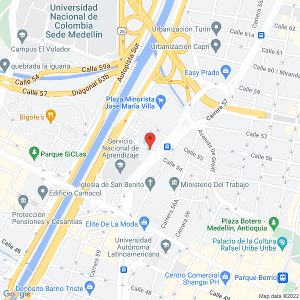 Map of Cafetería Sol De Oriente