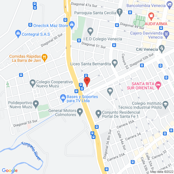 Map of Llantas Repuestos Y Servicios Tecnillantas Ltda.
