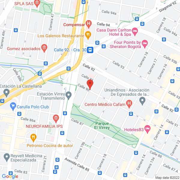Map of Margarita Maria Zea Spa Dr. Hugo Balaguer H.Medico Cirujano Plastico