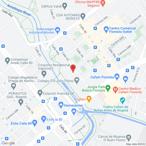 Map of Monerías Recreación