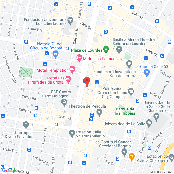 Map of Centro De Capacitacion Y Entrenamiento Tecnico Sociedad Limitada Pero Podra Utilizar La Sigla Ccet Ltda En Liquidacion