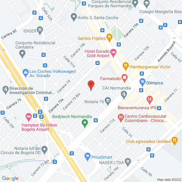Map of Organización Profesional De Eventos S.A