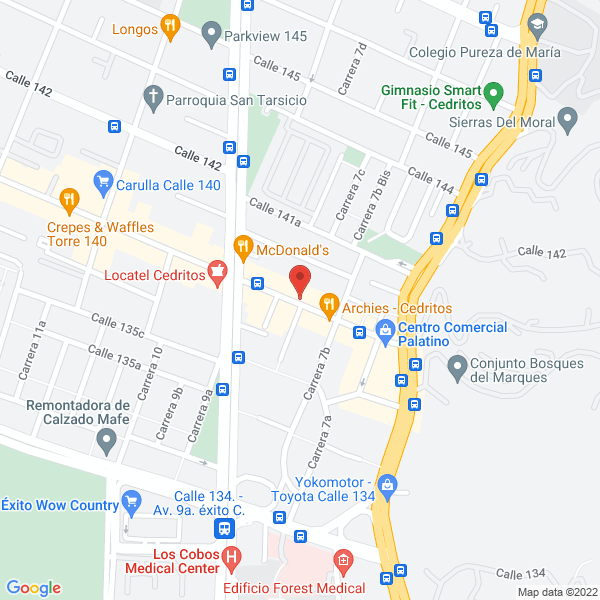 Map of Palacio Villegas Gloria I.