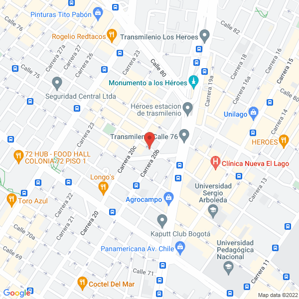 Map of Pci Ingenieros Consultores De Colombia S.A.
