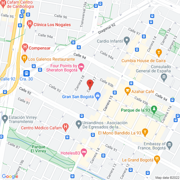 Map of Pride Colombia Services