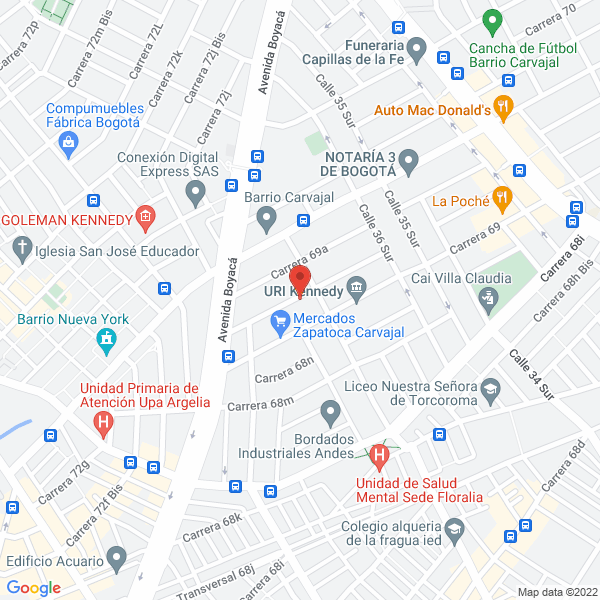 Map of Productos Lácteos Santa Lucía