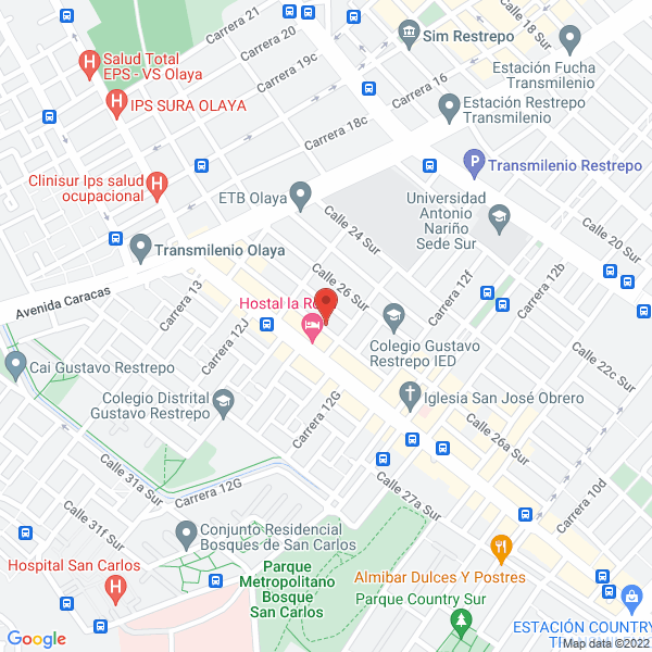 Map of Comercializadora De Lacteos Bogotá