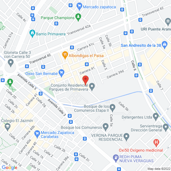 Map of Comercializadora Vhubams Sas