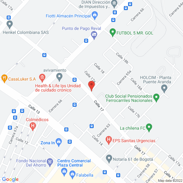 Map of Comercializadora Wilor
