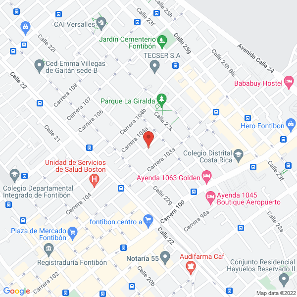 Map of Comestibles Maní Jef