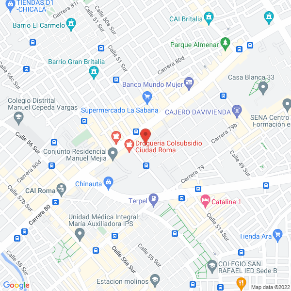 Map of Promotora Inmobiliaria Exito Ltda.