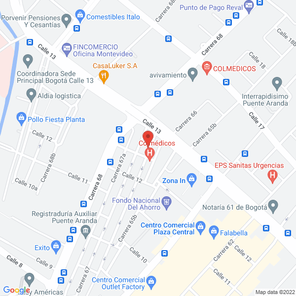 Map of Proquim Aseo Ltda
