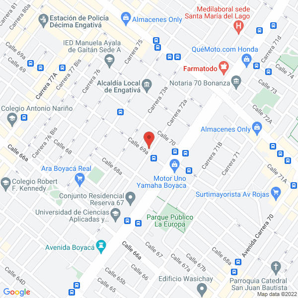 Map of Comercializadora De Maderas Los Cedros S.A.S.