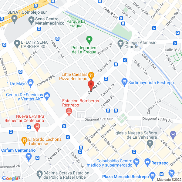 Map of Comercializadora De Radiadores Ltda