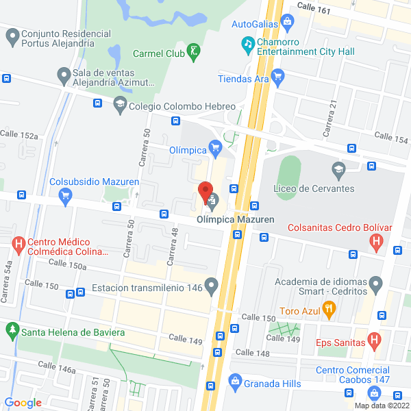 Map of Costurero Mazuren