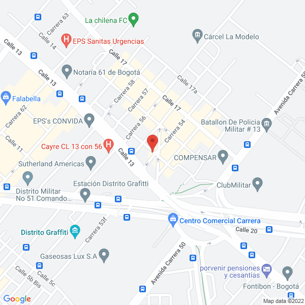 Map of Constructora Bj S.A.S.