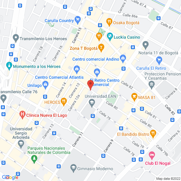 Map of Constructora Rogal Ltda