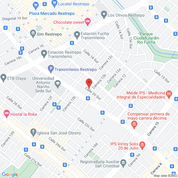 Map of Consultorio Odontológico Del Sur