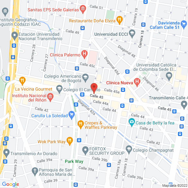 Map of Creaciones Yoma
