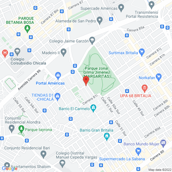 Map of Ventas De Lanas Y Tegidos Magnely