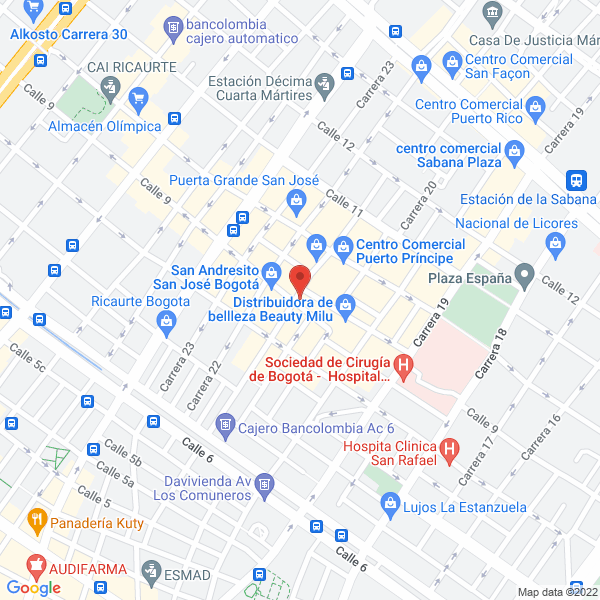 Map of Vera Piñeros Y Cía S. En C.