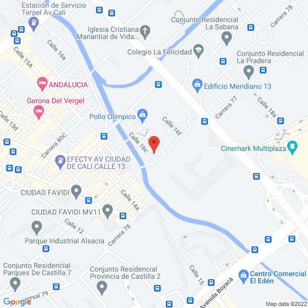 Map of Comercializadora Avisur Pollos S.A.S.