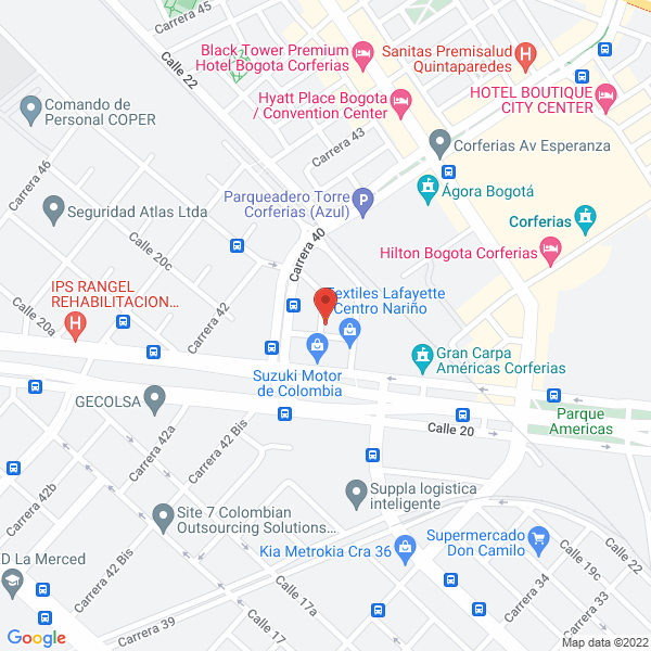 Map of Comercializadora Restrepo González S.A.S.